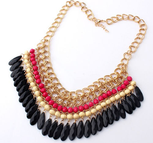 statment necklace LMUW AVS- red bids